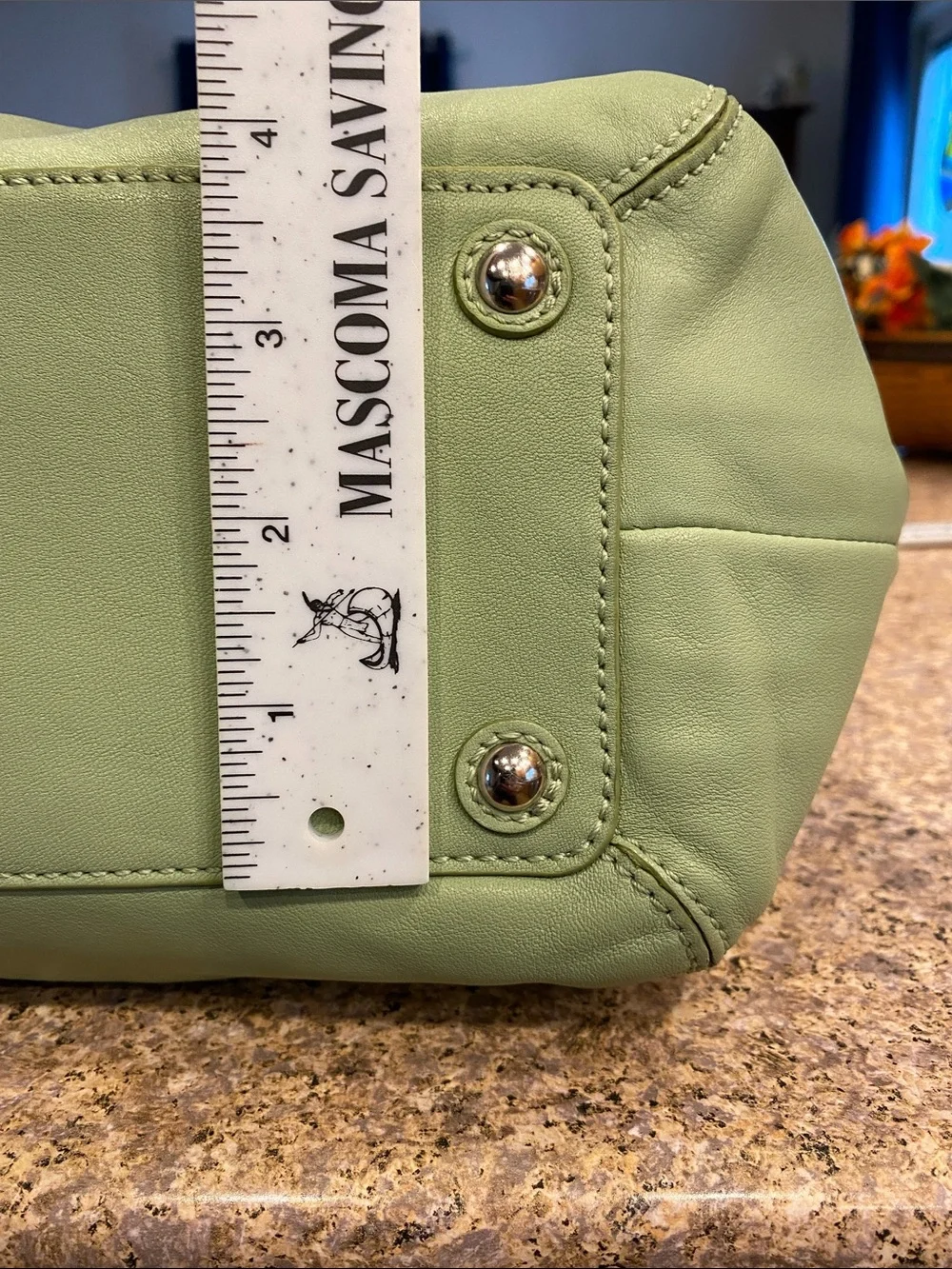 Coach Shoulder Leather Bag Purse Green F13732 Silver Colored Hardware - Picture 6 of 17